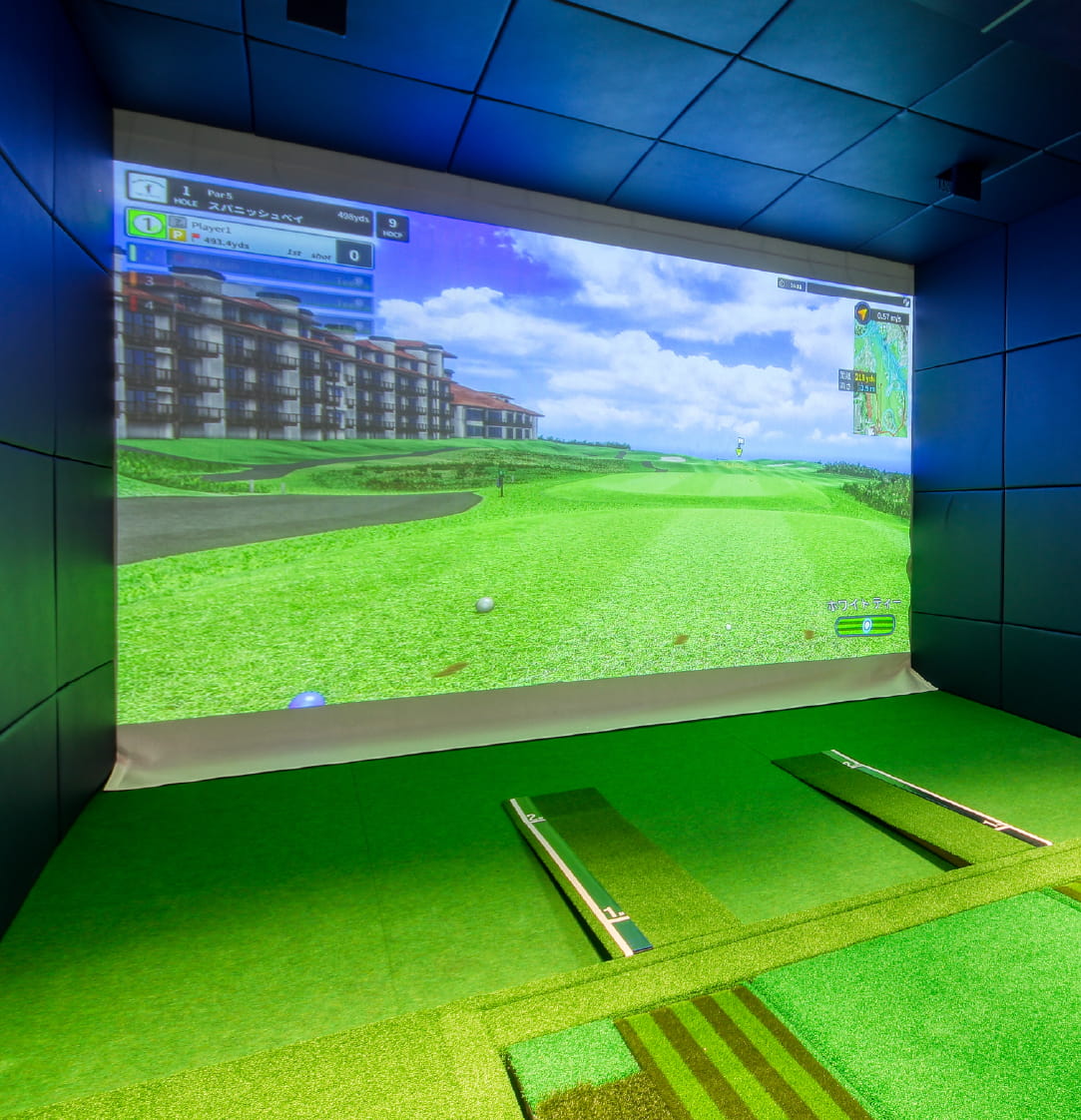 シミュレーションゴルフルーム内の様子